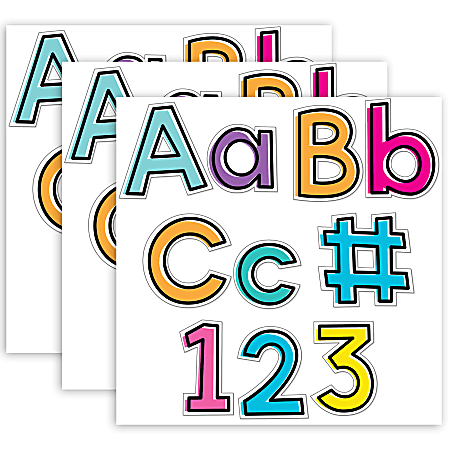 Carson Dellosa Education EZ Letters, Kind Vibes, 219 Pieces Per Pack, Set Of 3 Packs