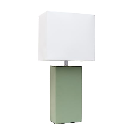 Lalia Home Lexington Table Lamp, 21"H, White/Sage Green
