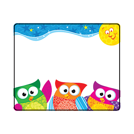 TREND Name Tags, 3" x 2 1/2", Owl-Stars!™, 36 Tags Per Pack, Set Of 6 Packs