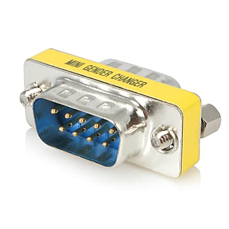 StarTech.com Slimline Serial DB9 Gender Changer - M/M - Convert a DB9 9-pin female connector into a DB9 9-pin male connector