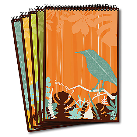 New Leaf® Think & Smile 100% Recycled Notebook, 6" x 9", 1 Subject, College Ruled, 80 Sheets, Assorted Colors (No Color Choice)