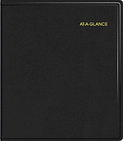 AT-A-GLANCE® 5-Year Monthly Planner, 9" x 11", Black, January-December 2016