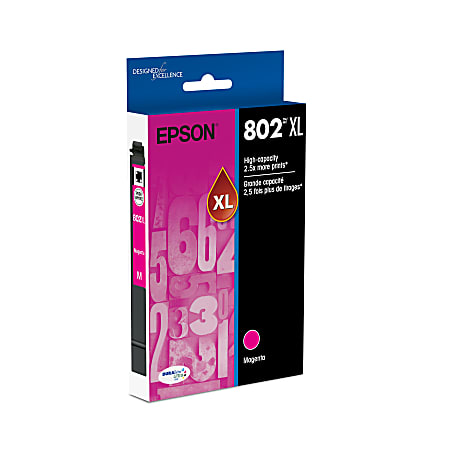 Epson® 802XL DuraBrite® Ultra High-Yield Magenta Ink Cartridge, T802XL320-S