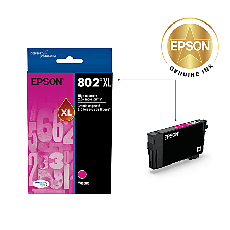 Epson 802XL DuraBrite Ultra High Yield Magenta Ink Cartridge