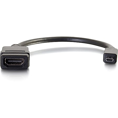 C2G Micro HDMI to HDMI Adapter - Micro HDMI to HDMI Converter - M/F - HDMI/Micro HDMI for Audio/Video Device - 1 x HDMI (Micro Type D) Male Digital Audio/Video - 1 x HDMI Female Digital Audio/Video