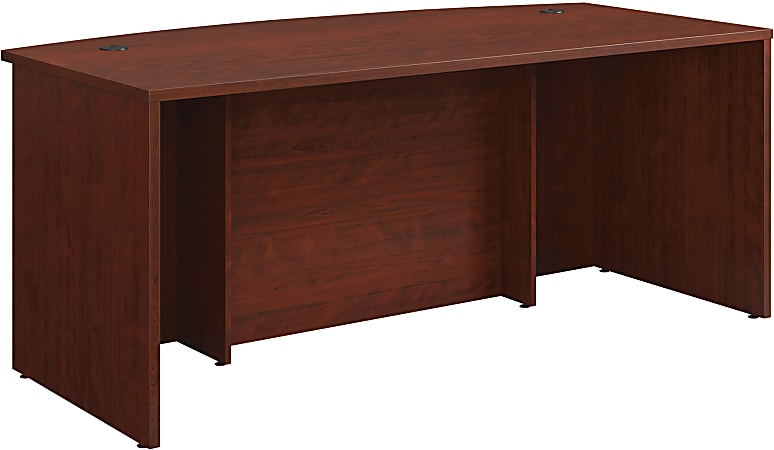 Sauder® Affirm 72"W Commercial Bow Front Desk, Classic Cherry®