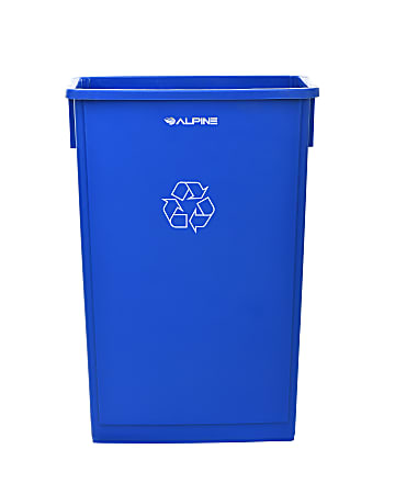 Alpine Slim Recycle Bin, 23 Gallon, Blue