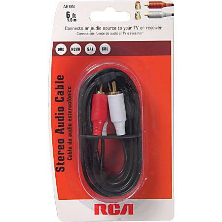 VOXX Electronics AH19N Audio Cable - 6 ft Audio Cable - RCA Stereo Audio - RCA Stereo Audio