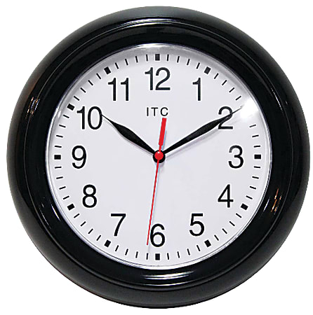 Infinity Instruments ITC Focus Wall Clock, 10", Black
