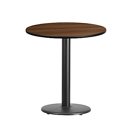 Flash Furniture Round Hospitality Table, 31-3/16”H x 24”W x 24”D, Walnut