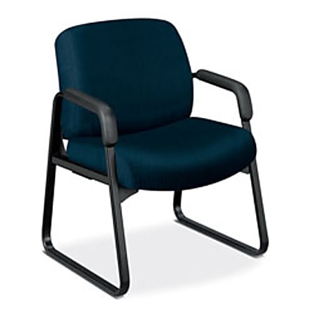 HON® Pyramid Series Mid-Back Fabric Guest Chairs, 35"H x 28 1/4"W x 27"D, Black Frame, Mariner Fabric
