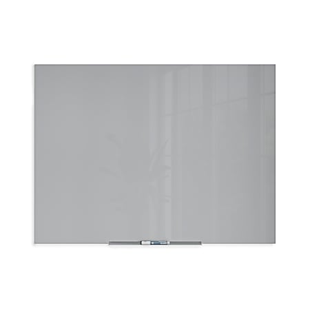 Floating Glass Dry Erase Board, 47 x 35, White