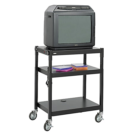 Safco® 36"-Tall Height-Adjustable Audio/Visual Cart