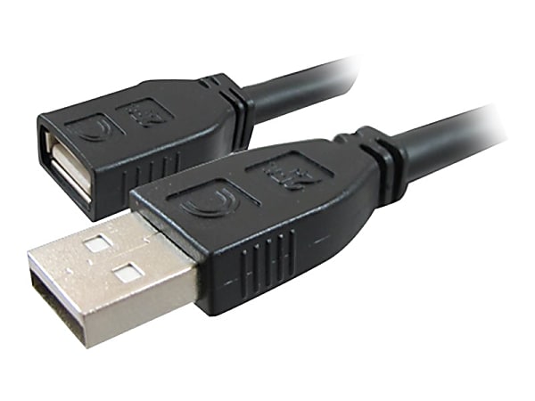 Comprehensive Pro AV/IT Active Plenum USB A Male to A Female Cable 35ft - 35 ft USB Data Transfer Cable for Webcam, Whiteboard, Printer - First End: 1 x USB 2.0 Type A - Male - Second End: 1 x USB 2.0 Type A - 480 Mbit/s - Extension Cable - 24/22 AWG