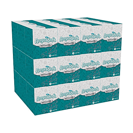 Angel Soft by GP PRO Professional Series® 2-Ply Facial Tissue, 96 Sheets Per Box, Case Of 36 Boxes