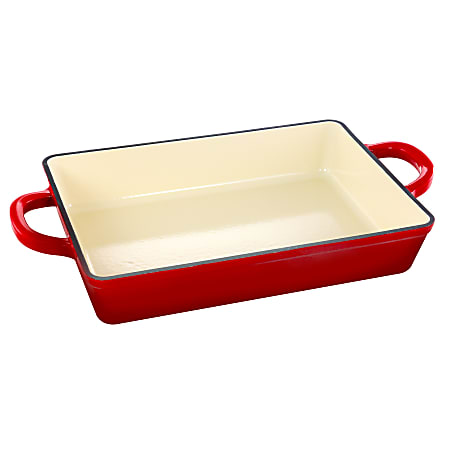 Crock-pot Artisan 13 Enameled Cast Iron Lasagna Pan, Scarlet Red