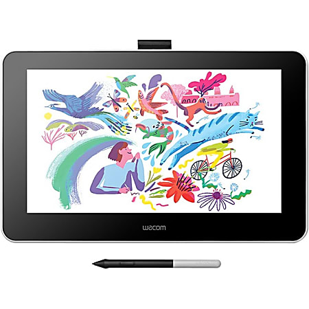 Wacom One - Digitizer w/ LCD display - right and left-handed - 11.6 x 6.5 in - wired - HDMI, USB 2.0 - flint white