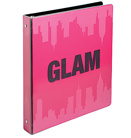 Divoga® Binder, City Limits Collection, 1" Rings, Glam