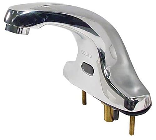 T&S Brass Equip Hands-Free Restroom Faucet, 4" Deck Mount, 5" Spout, Stainless