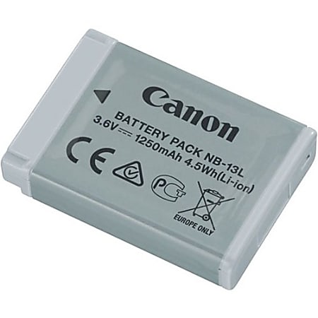 Canon Battery Pack NB-13L - For Camera - Battery Rechargeable - 1250 mAh - 3.6 V DC