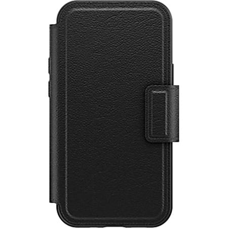OtterBox Carrying Case (Folio) Apple iPhone 12, iPhone 12 Pro Smartphone - Shadow Black - Synthetic Leather Body