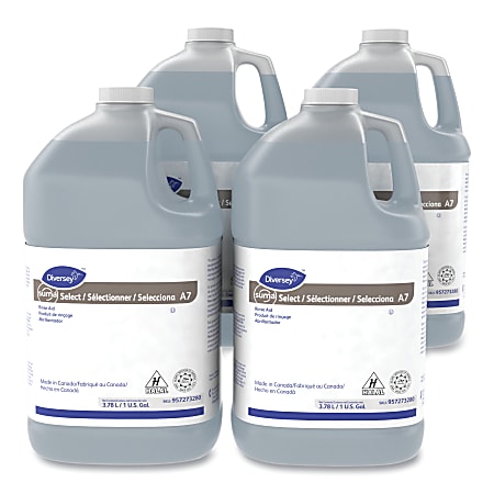 Diversey Suma Select A7 Rinse Aids, 1 Gallon, Pack Of 4 Jugs