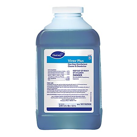Diversey Virex Plus One-Step Disinfectant Cleaner Concentrate,