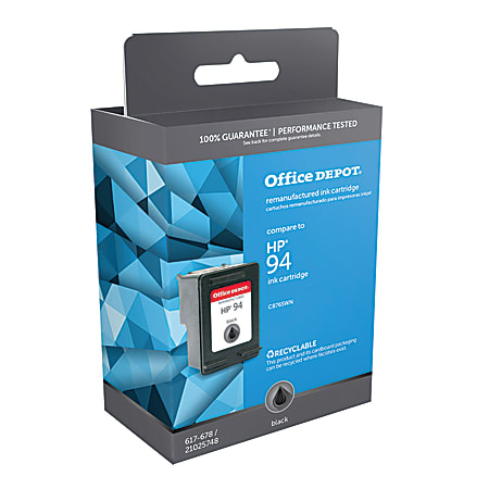 Office Depot® Brand Remanufactured Black Ink Cartridge Replacement For HP 94, 294