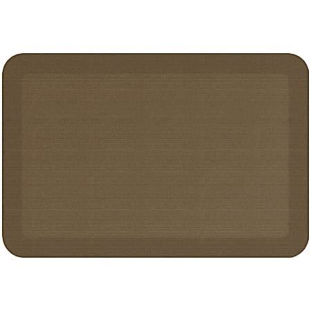 GelPro Designer Comfort Polyurethane Anti-Fatigue Mat For Hard Floors, 20” x 30”, Grasscloth Khaki
