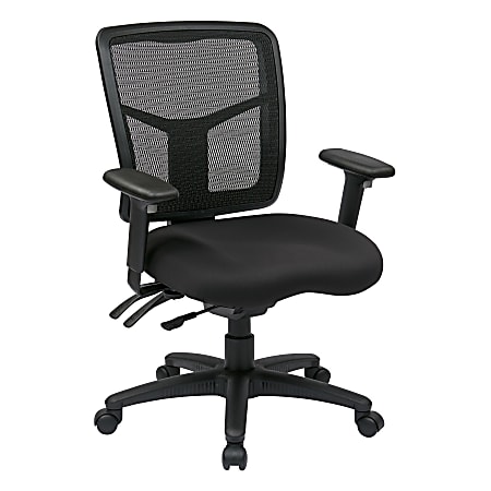 Office Star&trade; ProGrid Mid-Back Managers Chair, Coal