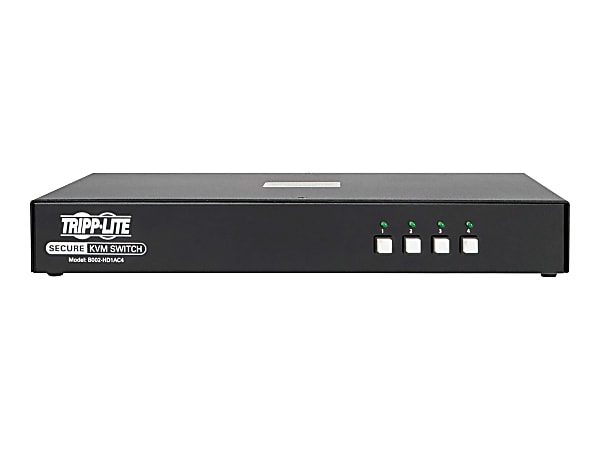 Tripp Lite 2-to-1 HDMI Switch Secure KVM Switch, HDMI to DisplayPort - 4-Port, 4K, NIAP PP3.0 Certified, Audio, CAC, Single Monitor - B002HD1AC4