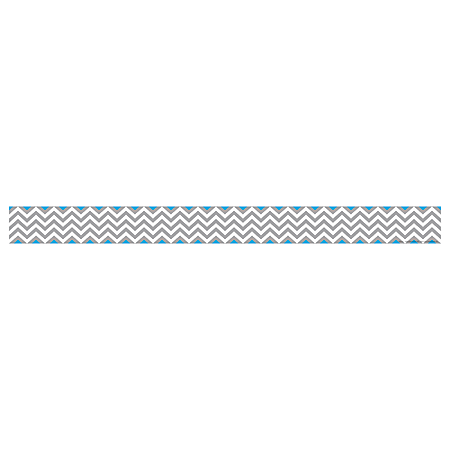 Barker Creek Double Sided Border Strips 3 x 35 Chevron GrayBlue Set Of ...