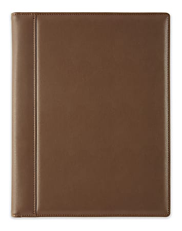 TUL® Vegan Leather Padfolio, Letter Size, Brown