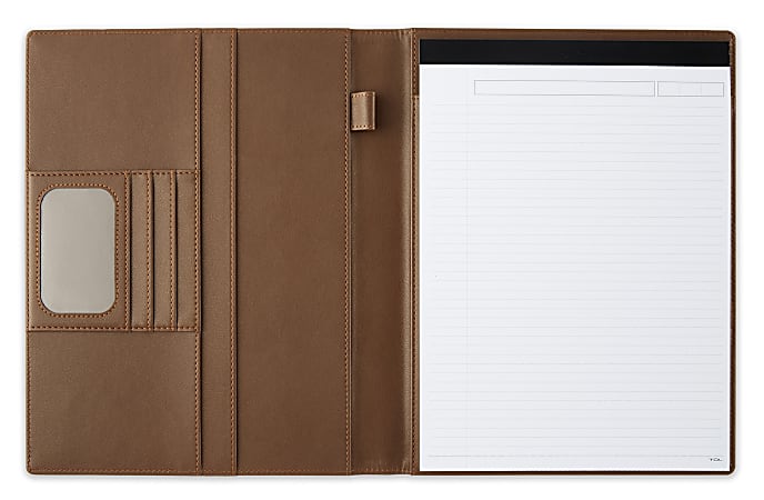 TUL Vegan Leather Padfolio Letter Size Brown - Office Depot