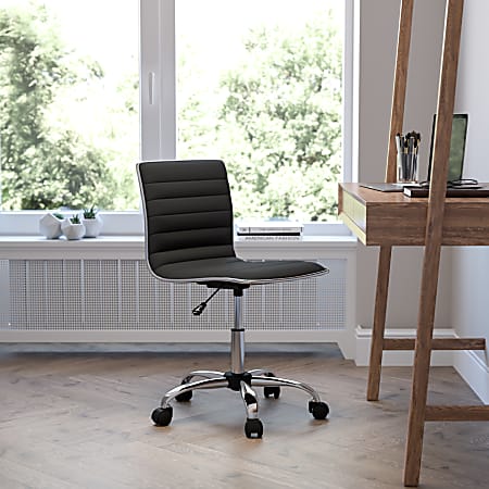 Flash Furniture Vinyl Low-Back Swivel Armless Task Chair,
