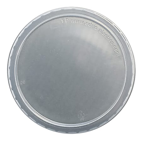 Edris Plastics Flat Deli Lids, 8 - 32 Oz, %0 Lids Per Pack, Carton Of 10 Packs
