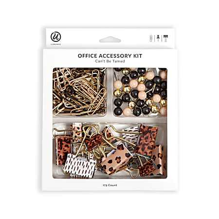 U Brands 173-Piece Can't Be Tamed Office Accessories Kit