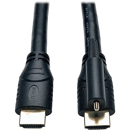 Eaton Tripp Lite Series High Speed HDMI Cable with Ethernet and Locking Connector, UHD 4K, 24AWG (M/M), 15 ft. (4.57 m) - P569015LOCK
