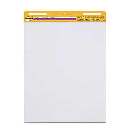 Post-it® Super Sticky Easel Pads, 25" x 30", 1 Pad, 30 Sheets/Pad, School Supplies for Classrooms, White
