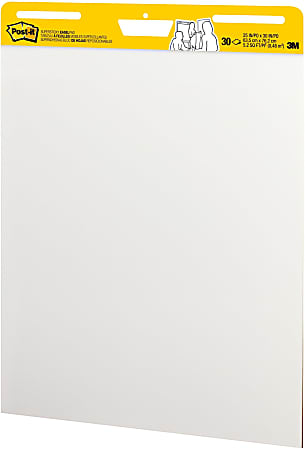 Post-It® Easel Pad - 25 in. x 30 in. - 30 Sheets - White With Blue Grid -  Pack of 4