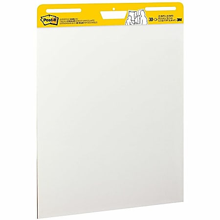 4 Pads Post-it Super Sticky Easel Pad 25 x 30 White, 30 Sheets