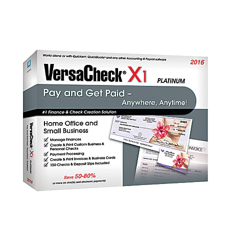 VersaCheck® X1 Platinum 2016, For 1 User, Traditional Disc