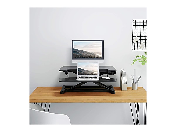 FlexiSpot AlcoveRiser Sit To Stand Desk Converter 28 W Black