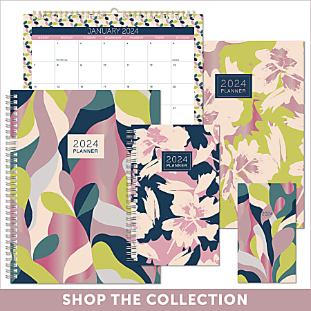 2024 Day Designer WeeklyMonthly Planning Calendar 8 12 x 11 Ticking Stripe  Blush January To December - Office Depot