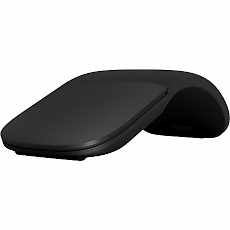 Microsoft Microsoft Arc Mouse (Black) - BlueTrack - Wireless - 32.81 ft - Bluetooth - 2.40 GHz - Black - 1800 dpi - Scroll Plane - 2 Button(s) - 1 Programmable Button(s) - Symmetrical - 2 x AA Battery Supported