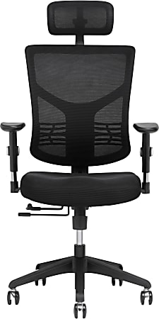 X-Chair X-Project Ergonomic Fabric High-Back Task Chair With Headrest, Black