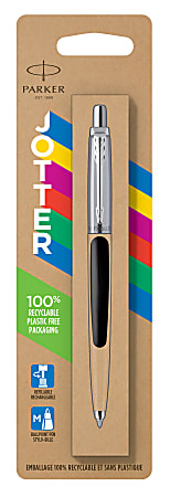 Parker Jotter Originals Ballpoint Pen, Classic Black Finish, Medium Point, Blue Ink, 1 Count