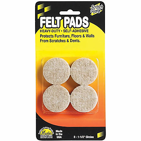 Scratch Guard Self Adhesive Felt Circles Circle Self adhesive Beige Polyester Felt 8 Pack