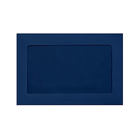 LUX #6 1/2 Full-Face Window Envelopes, Middle Window, Gummed Seal, Navy, Pack Of 250