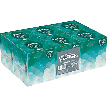 Kleenex® Professional Facial Tissue, Upright Facial Tissue Cube Boxes for Business, One Bundle of 6 Boxes